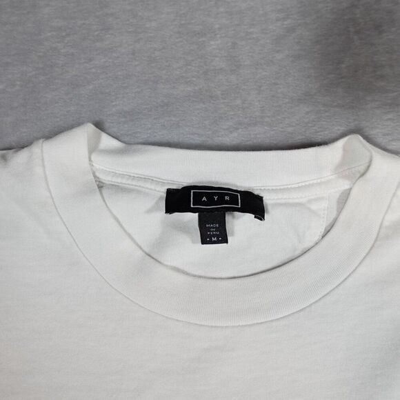 AYR All Year Round Anniversary Crewneck T Shirt Mens Medium Smiley Face White - Picture 4 of 8